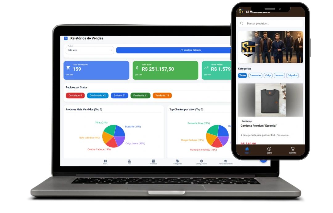 Exemplo de site institucional desenvolvido pela Stive Tec